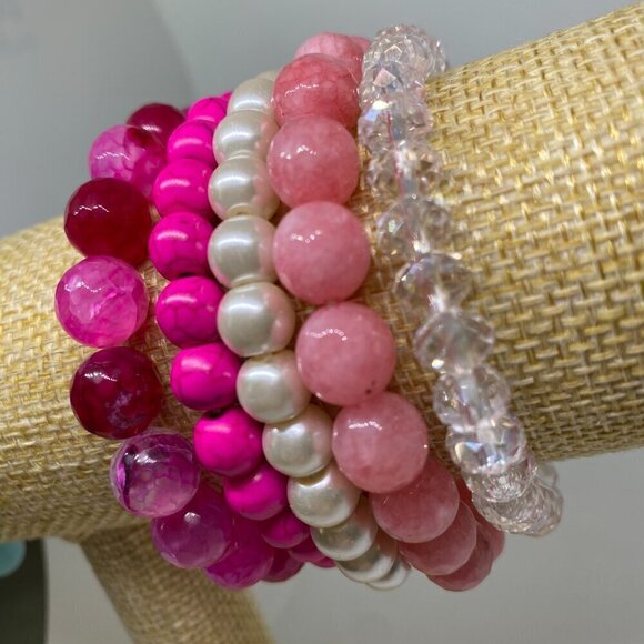 Bundle of stacking stretchy bracelets - Picture 12 of 14